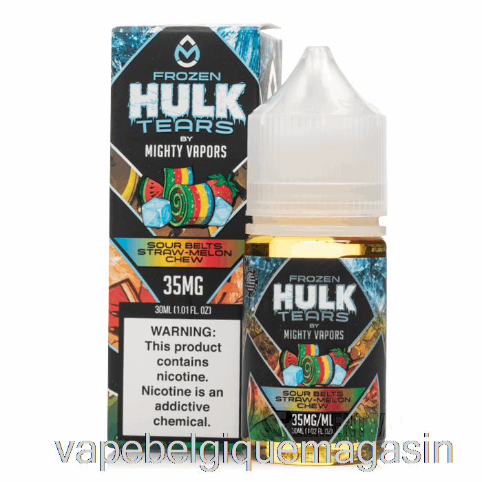Jus De Vape Ceintures Aigres Congelées Paille Melon à Mâcher - Sels De Larmes De Hulk - 30 Ml 50 Mg